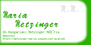 maria metzinger business card